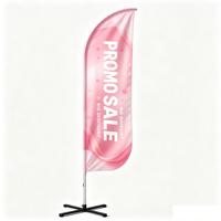 Kit de mât de drapeau en fibre de verre pour importateurs directs, avec bannière en tissu polyester, piquet de sol et impression personnalisée pour la promotion de la marque