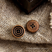 Boutons en bois décoratifs vintage pour vêtements d'enfants, motif en spirale naturel classique, anti-moustiques, assortis à tous les styles, vente en gros