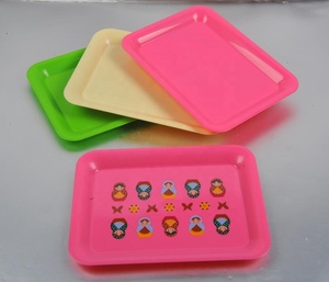 Plastic serving tray