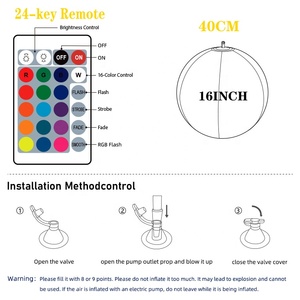 Lumière de scène de fête de 40Cm, sphère publicitaire, ballon gonflable, piscine, éclairage de boule Led - Product Image 6