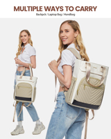 LOVEVOOK 2023 Trendy New Style Voyage Travail Collège Sac à dos Convertible Business Tote Daypack avec USB Sac à dos pour ordinateur portable pour les femmes