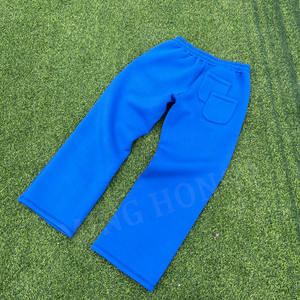 Pantalones de chándal holgados con cintura elástica de color sólido de peso pesado para hombre personalizados - Product Image 2