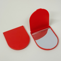 Miroir compact pliable, impression personnalisée, miroir simple face, miroir de poche promotionnel en plastique