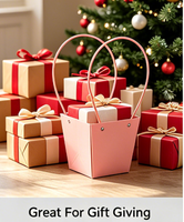 Sacs cadeaux en papier gaufré en forme de livre colorés, imperméables, portables, pour fleuristes, emballage de bouquets, sacs fourre-tout pour mariage et fête