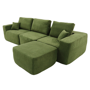 Divano Componibile Moderno in Scatola, Set di Divani Cloud Verdi, Arredamento per Soggiorno, Vendita Diretta dalla Fabbrica - Product Image 3