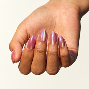 <span class=keywords><strong>Uñas</strong></span> Postizas de Color Morado <span class=keywords><strong>Vino</strong></span>, Efecto Ojo de Gato, Forma Almendrada, <span class=keywords><strong>Uñas</strong></span> Acrílicas de Lujo con Polvo Aurora Deslumbrante - Product Image 2