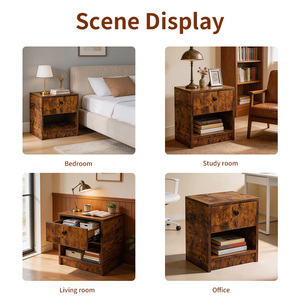 Mesa de Noche de Madera con Compartimento Secreto Oculto, Mesa de Noche Multifuncional para Dormitorio, Venta Directa de Fábrica - Product Image 4