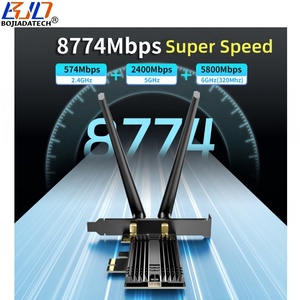 Usine en gros 2.4Ghz <span class=keywords><strong>5Ghz</strong></span> 6GHz 8774Mbps <span class=keywords><strong>WIFI</strong></span> 7 BT5.4 <span class=keywords><strong>PCI</strong></span>-E 1X PCIe <span class=keywords><strong>carte</strong></span> réseau sans fil 2 antennes BE200 WIFI7 MU-MIMO - Product Image 1