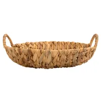 Home Decor Handmade Small Oval Storage Baskets Woven Oval Water Hyacinth Serving Baskets