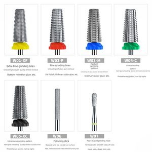 5 en 1 Embouts de ponçage professionnels en acier au tungstène pour machine à ongles, pour le retrait de gel, avec logo personnalisé, vente en gros - Product Image 5