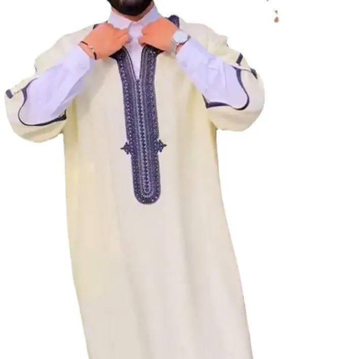 イード服祈りアラブ男性ファッション服トーブムスリムアラビックドレス