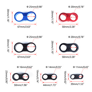 Collier de serrage double trou en alliage d'aluminium pour conduite de carburant 25mm 20mm 16mm 14mm 11mm pour fixation de tuyau automobile AN4 AN12 Modification - Product Image 1