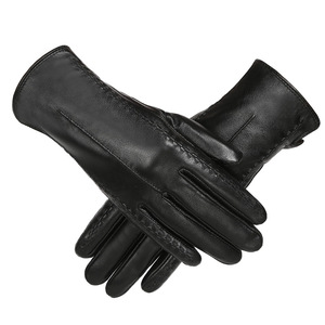 BPU04 — gants en <span class=keywords><strong>cuir</strong></span> PU noir, Simple, tendance, vente en gros, pour l'extérieur, pour la conduite d'<span class=keywords><strong>hiver</strong></span>, pour femmes - Product Image 5