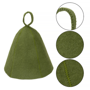 Cappello da sauna in pura lana che porta il tuo marchio come un distintivo d'onore, mentre il calore si avvolge all'ingresso. - Product Image 6