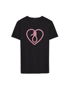 T-Shirt da Donna Giocosa per San Valentino, Manica Corta, Collo Tondo, Stampa Cuore Rosso, Abbigliamento Casual Primaverile, 100% Cotone Jersey - Product Image 1