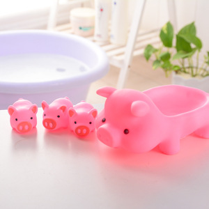 Juguete Infantil con Forma de Cerdito Rosa, Lindo y Adorable, para Padres e Hijos, Juguete de Baño para Niños con Sonido al Apretar - Product Image 3