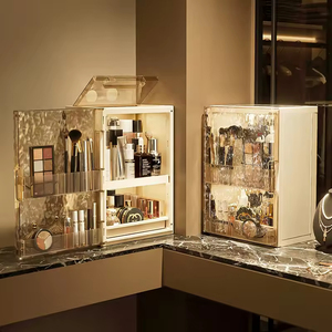 Boîte de rangement cosmétique de style tiroir en gros, organisateur de coiffeuse haut de gamme, étagère de bureau pour rouges à lèvres, produits de soin et bijoux - Product Image 2