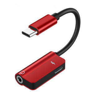 USB C <span class=keywords><strong>2</strong></span> en 1 Tipo-C Jack <span class=keywords><strong>Convertidor</strong></span> de audio Cable adaptador de auriculares para Huawei <span class=keywords><strong>Mate</strong></span> 10 P20 Pro Xiaomi Mi 6 8 - Product Image 1