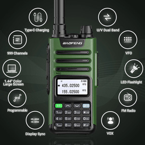 BaoFeng UV-13 PRO V1 V2 talkie-walkie double bande haute puissance avec Type C Charr 16 <span class=keywords><strong>KM</strong></span> Long Ran UV13 émetteur-récepteur jambon Radio bidirectionnelle - Product Image 3