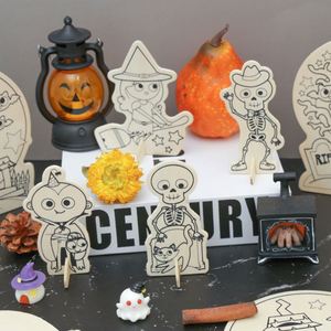 Kit de peinture sur bois en gros, ensemble de peinture d'Halloween pour enfants, modèles artistiques, jouet éducatif pour garçons et filles, livraison directe - Product Image 4