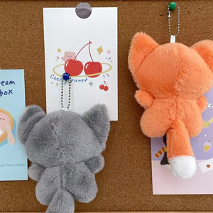 Llavero de Peluche de Lobo, Juguete de Peluche de Lobo, Regalo de Cumpleaños, Venta al por Mayor, Muñeco de Peluche de Animal de <span class=keywords><strong>Dibujos</strong></span> <span class=keywords><strong>Animados</strong></span> Creativo y Lindo, Llavero de <span class=keywords><strong>Coyote</strong></span> - Product Image 4