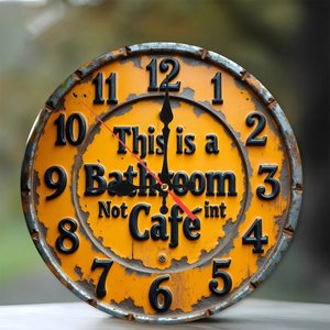 Round Wooden Wall <b>Clock</b> 25Cm <b>Silent</b> Non Ticking For Home Cafe Shop Decor - Product Image 1