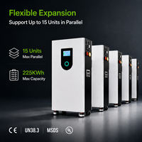 5KWh 10kWh 15kWh Ayrık IP65 Güneş Enerjisi Depolama Sistemi 51.2V Ev Tipi İnvertör Lityum İyon Bataryalar 48V 100Ah 200Ah 300Ah LiFePO4