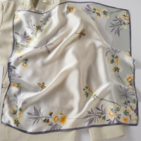 Écharpe carrée en soie de mode en gros pour femmes, foulard en soie pure à impression numérique personnalisée pour les boutiques de marque et les cadeaux promotionnels