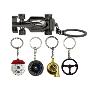 Auto Wiel Roterende Draaitafel Sleutelhanger Naaf Lager Remschijf Remklauw Metalen Karabijnhaak Sleutelhanger Met Offsetdruk - Product Image 2