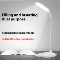 Lampe LED promotionnelle en gros, à piles, à commande tactile, à intensité variable, pour lecture en dortoir, personnalisable OEM/ODM