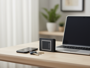 Portafoglio da uomo Porta carte di credito minimalista in pelle sintetica in microfibra da 5 pollici - Product Image 2