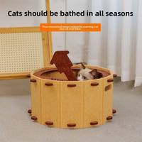 Lit pour chat en feutre personnalisé, OEM, maison pour chat en forme de baril, meubles pour animaux de compagnie lavables, fabricant pour la vente en gros