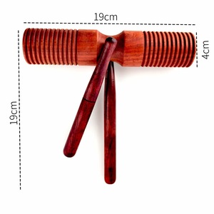 Orff nhạc cụ bộ gõ trống hai lưỡi bộ gõ nhạc cụ khối âm gỗ - Product Image 3