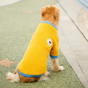 Jumper anjing besar bulu Polar lucu pakaian anjing besar pengambil emas kaus anjing besar 3XL-8XL