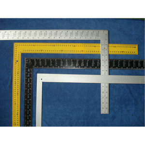 Regla de ángulo recto de metal negro de 400 mm para carpintería y construcción, herramienta de medición - Product Image 2