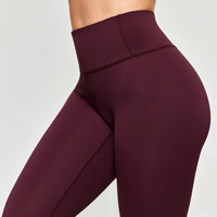 Leggings de fitness pour femmes de haute qualité, couleurs et logo personnalisés tendance, sans couture, taille haute, élastique, pantalon de yoga