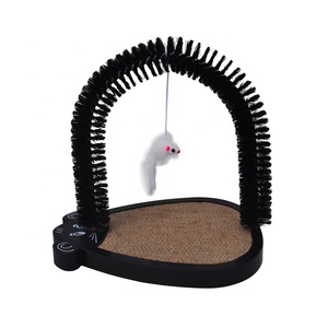 プラスチック製猫用爪とぎブラシとネズミのおもちゃ付き-環境に優しいモダンな漫画デザイン - Product Image 3