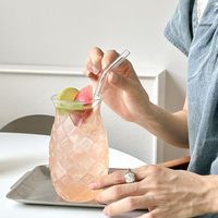 Haute qualité Design classique motif ananas verres à boire tasse en verre Transparent pour Restaurant fête Bar cadeaux