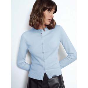 Cardigan à manches longues boutonné pour femme, couleur beige, en tricot doux, taille S - Product Image 6