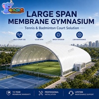 Solution de dôme pneumatique à grande portée pour gymnase, terrains de tennis et de badminton pour centre sportif