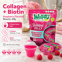 Délicieuses collations de gelée de collagène au goût framboise et hibiscus, pudding aux fruits sucré