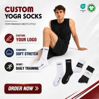 Chaussettes de sport tricotées personnalisées pour hommes femmes Technical Plain Running Design avec logo inférieur Impression numérique Saison d'automne