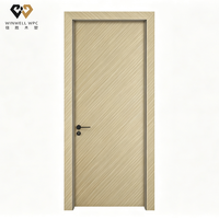 Porte à âme creuse en WPC, étanche, ignifuge, anti-insectes, sans formaldéhyde, surface lisse, pour chambre, salle de bain, cuisine