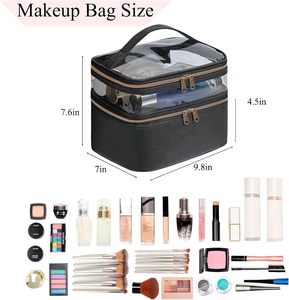Different Styles 8.86 Inches Travel Cosmetic <b>Cases</b> Custom <b>Makeup</b> Bag for Ladies - Product Image 2
