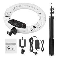 FS-480II 3200-5500K Fotografi Lampu Cincin Dapat Diredupkan Kamera Foto/Studio/Telepon/Video 18 "48W 480 Lampu Cincin LED