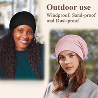 Curls Care Coton Dreadlocks Cap Bonnet Silky Slouchy Sleeping Beanie pour Hommes Femmes Long Elastic Print Design pour Voyage