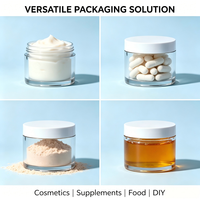En stock – Pot cosmétique en PET à paroi épaisse de 30g, 50g, 80g, 100g avec couvercle en PP – Contenant en plastique écologique pour crème, gommage pour les lèvres, masque facial