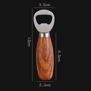 Abridor de Botellas de Cerveza con Mango de Madera, Abridor de Botellas Manual de Metal para el Hogar - Product Image 2