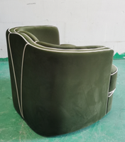 Fauteuil d'angle individuel moderne et confortable en velours capitonné avec dossier réglable, modèle SF-3287 pour salon