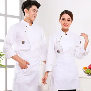 Japon mutfak giysileri çalışanlar için otel hizmeti kıyafet şef ceketi restoran üniforma